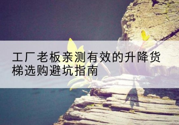 改则升降货梯怎么选-工厂老板亲测有效的升降货梯选购避坑指南